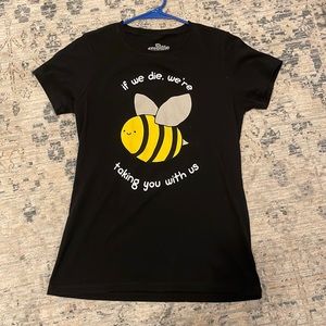 black bee t-shirt, medium fits like a small